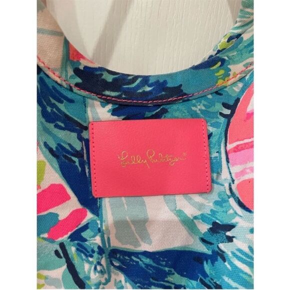 Lilly Pulitzer large bag with zipper closure Hey Bay Bay - Picture 3 of 9
